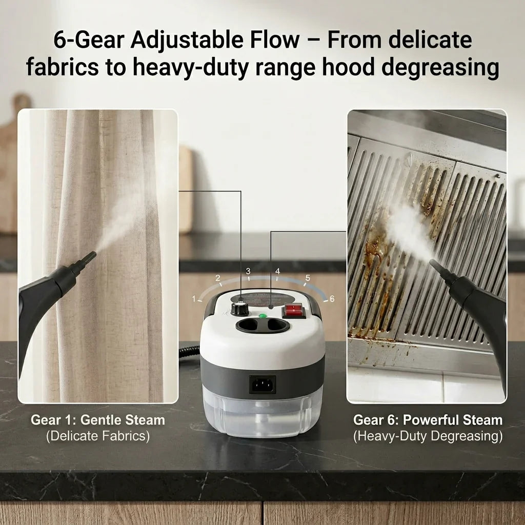 SteamPuci 2500W Multi-Surface Steam Cleaner