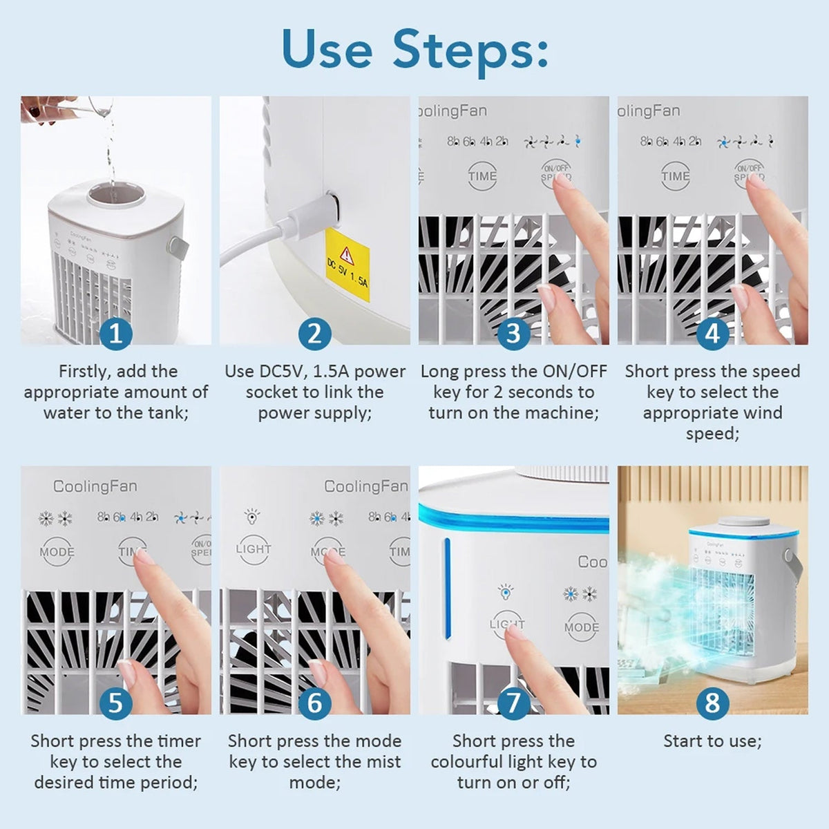 ArcticCori 700ml Portable Air Conditioner USB Personal Cooler