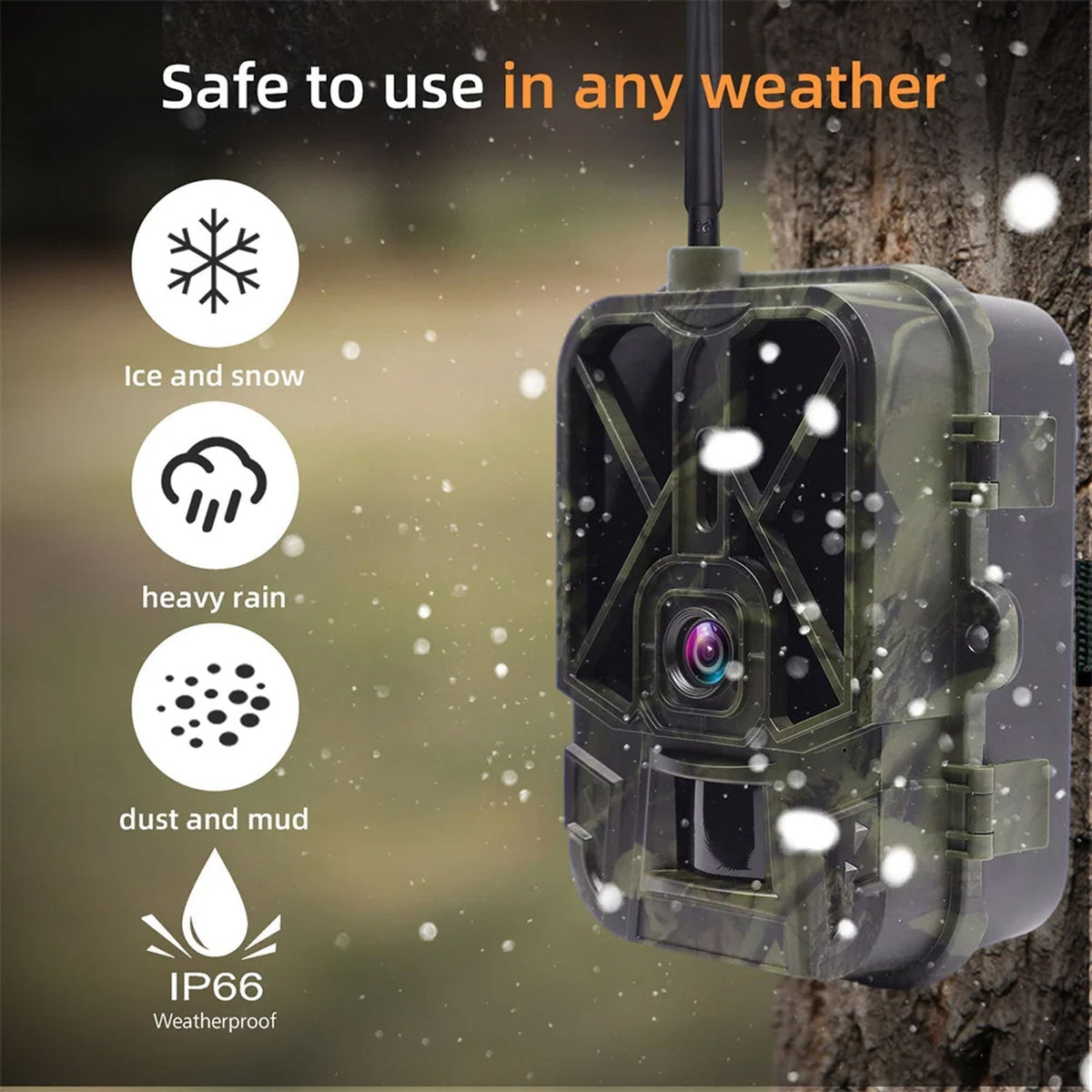 BushiCame 4G LTE Night Wildlife Camera - 4K Video & 30MP Photos