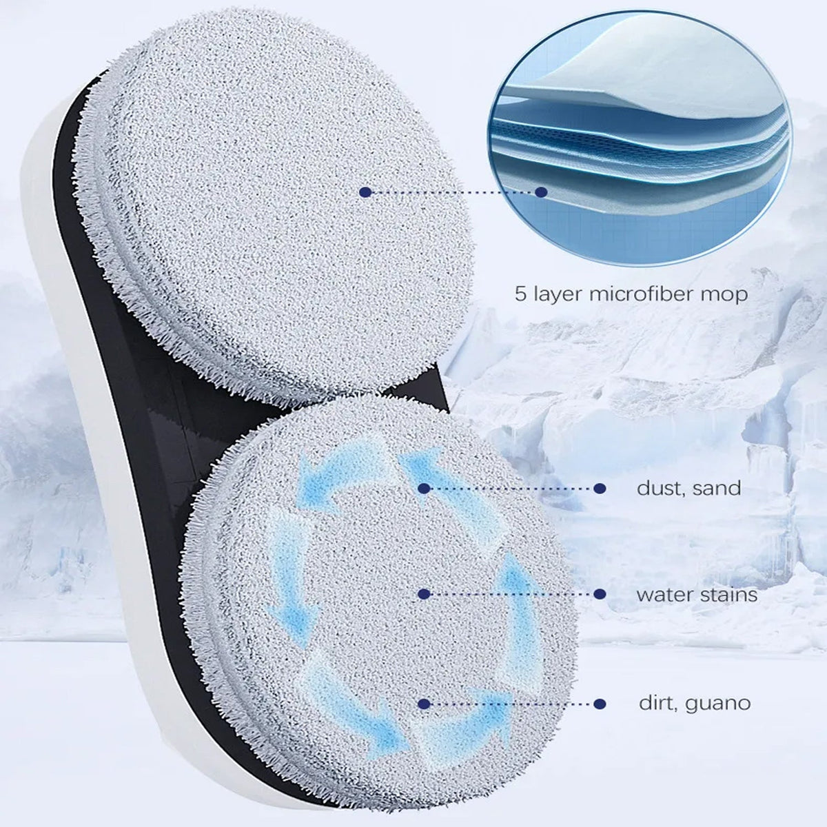 RelleBont Smart Window Robot Cleaner with Dual Spinning Mops