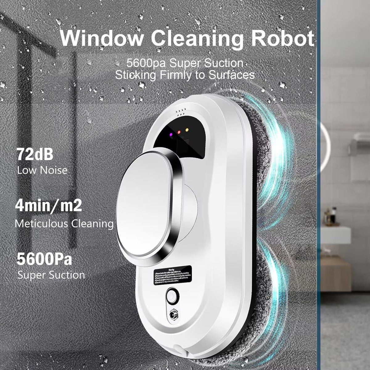 RelleBont Smart Window Robot Cleaner with Dual Spinning Mops