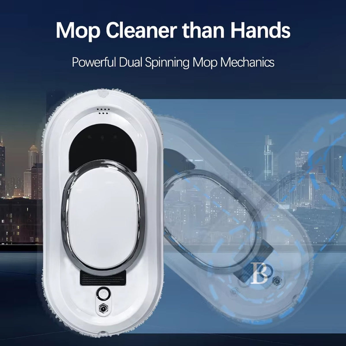 RelleBont Smart Window Robot Cleaner with Dual Spinning Mops