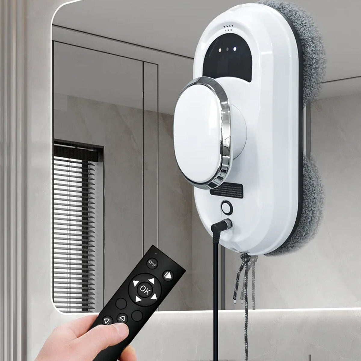 RelleBont Smart Window Robot Cleaner with Dual Spinning Mops
