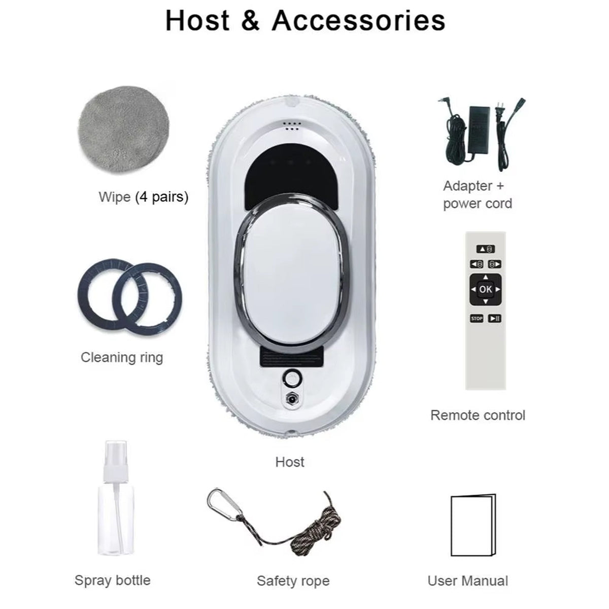 RelleBont Smart Window Robot Cleaner with Dual Spinning Mops
