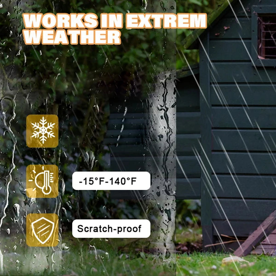 CochiKix Automatic Chicken Coop Door - Predator-Proof Anti-Pinch LCD Timer