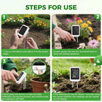 FizoMast 6-in-1 Digital Soil Meter with Rotatable HD Screen