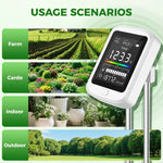FizoMast 6-in-1 Digital Soil Meter with Rotatable HD Screen