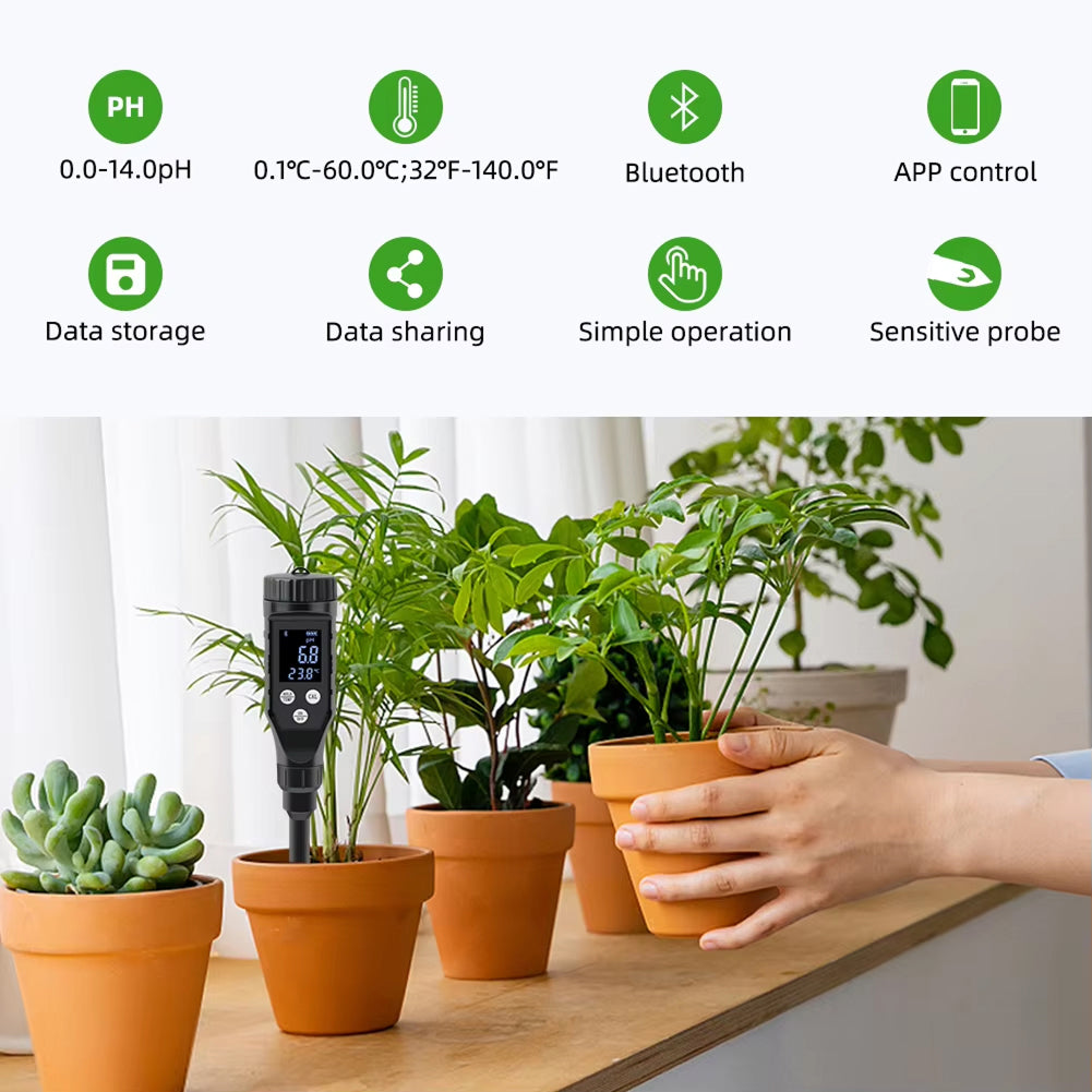 FonaWise Bluetooth Soil pH Meter with Lab-Grade Accuracy
