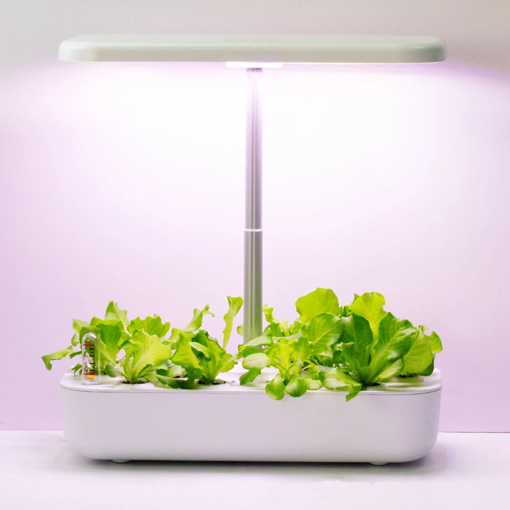 GrosVirdo 12-Pod Indoor Hydroponic Garden Kit with LED Grow Light