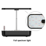 GrosVirdo 12-Pod Indoor Hydroponic Garden Kit with LED Grow Light
