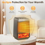 ZoniWarm Portable Heater with 3D Flame Effect